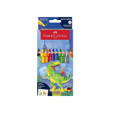 Faber-Castell : Jumbo GRIP dinoszauruszos színesceruza készlet 8+2db-os csomag színes ceruza