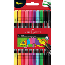 Faber-Castell : Kétvégű neon filctoll 10db-os szett filctoll, marker
