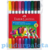Faber-Castell Kétvégű színes kimosható filctoll 10db-os szett Faber-Castell