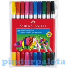 Faber-Castell Kétvégű színes kimosható filctoll 10db-os szett Faber-Castell filctoll, marker