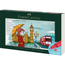 Faber-Castell London 12 db-os művészfilctoll készlet (FABER-CASTELL_FC267137) filctoll, marker
