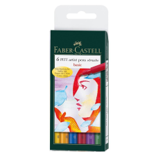 Faber-Castell PITT ecsetfilc készlet, Basic / Pitt Artist Pen Brush (6 db) filctoll, marker