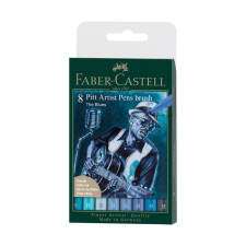 Faber-Castell Pitt ecsetfilc készlet - Blues - Pitt Artist Pen Brush (8 db) filctoll, marker
