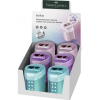 Faber-Castell RollOn Sparkle Hegyező kétlyukú tartályos display metál színek 6 db