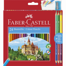 Faber-Castell Színes ceruza faber-castell hatszögletű 24 db/készlet+ 3 db kétvégű színes ceruza 110324 színes ceruza