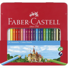 Faber-Castell Színes ceruza faber-castell hatszögletű fémdobozos 24 db/készlet 115824 színes ceruza