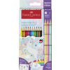 Faber-Castell Színes ceruza készlet, háromszögletű, FABER-CASTELL "Grip", 13 különböző szín, unikornis