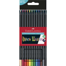 Faber-Castell Színes ceruza készlet, háromszögletű, FABER-CASTELL &quot;Black Edition&quot;,  12 különböző ... színes ceruza