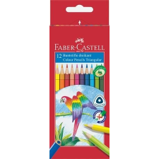 Faber-Castell Színes ceruza készlet, háromszögletű, FABER-CASTELL &quot;Papagáj&quot;, 12 különböző szín színes ceruza