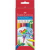 Faber-Castell Színes ceruza készlet, háromszögletű, FABER-CASTELL "Papagáj", 12 különböző szín