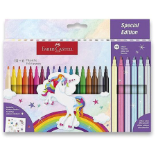 Faber-Castell Unicorn, kerek, 24 szín, csillámpasztell színek is filctoll, marker