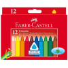 Faber-Castell Zsírkréta, háromszögletű, FABER-CASTELL , 12 különböző szín