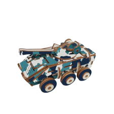 Fából készült 3D puzzle - páncélozott jármű puzzle, kirakós