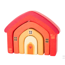  Fából készült összerakható házikó fajáték