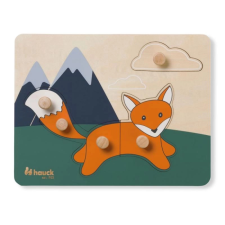 Fából készült puzzle - Róka puzzle, kirakós