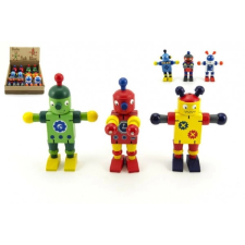 Fából készült robot játékfigura 12 cm játékfigura