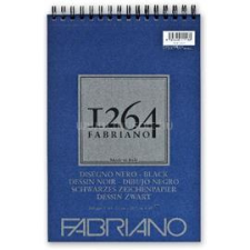 FABRIANO 1264 200g A4 40lapos spirálkötött fekete rajztömb (FABRIANO_19100652) füzet