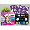  Face Paint Starter Kit, arcfesték szett sablonokkal