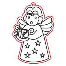  Fafigura, 5 db/csomag - angyal 183 dekorációs kellék