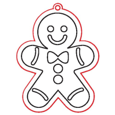  Fafigura, 5 db/csomag - mézeskalács 128 dekorációs kellék