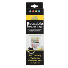  Fagyasztó táskák NoStik 1DDD426, 4 db, 17x24 cm, Cipzárral, Újrafelhasználható, Színtelen papírárú, csomagoló és tárolóeszköz