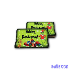 Fahasáb 5db/csomag 5,5x9,6cm - Grincses Boldog Karácsonyt dekorációs kellék