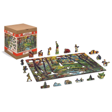 Faház a rengetegben 2 az 1-ben fa puzzle, 400 darabos EKO puzzle, kirakós