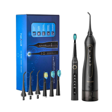 Fairywill FW-507+FW-5020E Szonikus Fogkefe vízköpővel #fekete elektromos fogkefe