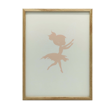 FAKERETES FALI PLAKÁT EGY TÜNDÉR VARÁZSLATA RÓZSASZÍN színben 70X100 CM grafika, keretezett kép