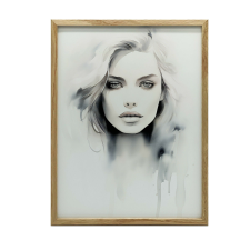 FAKERETES FALI PLAKÁT GYÖNYÖRŰ NŐ 70x100 CM grafika, keretezett kép
