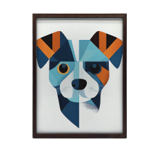 FAKERETES FALI PLAKÁT JOYFUL JACK RUSSELL 50x70cm grafika, keretezett kép