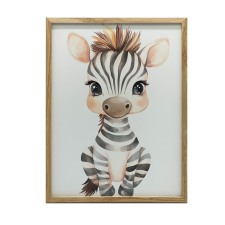  FAKERETES FALI PLAKÁT KIS ZEBRA 70x100 CM MATT grafika, keretezett kép