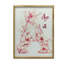 FAKERETES FALI PLAKÁT TAVASZI VIRÁGFÖLD 30X40 CM grafika, keretezett kép