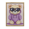  FAKERETES PLAKÁT FALRA, MEDVE, LILA KUPÁCS, 50x70 CM