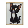  FAKERETES PLAKÁT FALRA SÖTÉTBARNA MACSKA FEHÉR 50x70