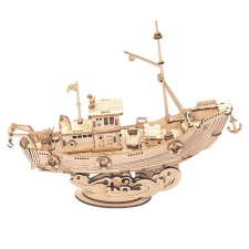 Fakopáncs 3D modell - halászhajó puzzle, kirakós
