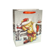 Fakopáncs Ajándéktasak - kicsi (macik hóesésben) ajándéktasak