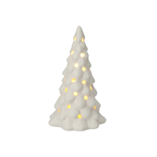 Fakopáncs Dekoráció fehér fenyőfa, led világítással karácsonyi dekoráció