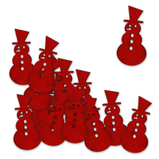 Fakopáncs Dekorációs figura (12db-os, piros, nagy hóember) karácsonyi dekoráció