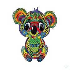 Fakopáncs Fa puzzle, színes A5 méretű 95 db-os (koala) puzzle, kirakós