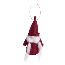 Fakopáncs Karácsonyi dekoráció filc, kicsi (bordó orrszakáll) karácsonyi dekoráció
