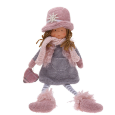 Fakopáncs Porcelánbaba ülő (szoknyás) fajáték