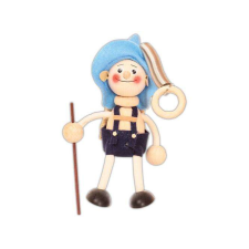 Fakopáncs Rugós figura (vándor-fiú, kék kalapos) játékfigura