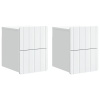  Fali éjjeli szekrény 2 pcs Fehér 33 x 34,5 x 43 cm Szerelt Fa