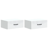  Fali éjjeli szekrény 2 pcs Fehér 49 x 34,5 x 20 cm Szerelt Fa