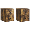  Fali éjjeli szekrény 2 pcs Füstös Tölgy 33 x 34,5 x 40 cm