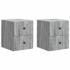  Fali éjjeli szekrény 2 pcs Szürke Sonoma 33 x 34,5 x 40 cm