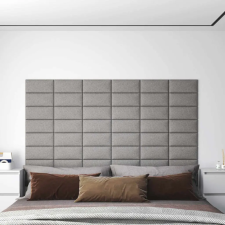  Fali Fejtámla 12 pcs Világosszürke 30 x 15 cm szövet ágy és ágykellék
