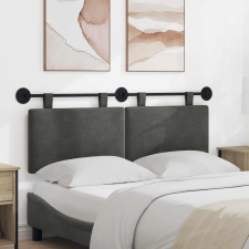  Fali Fejtámla Sötétszürke 150 x 55 x 5 cm Bársonyos szövet ágy és ágykellék