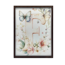 FALI PLAKÁT ALUMÍNIUM KERETBEN BLOOM F BETŰ 60x90 CM grafika, keretezett kép